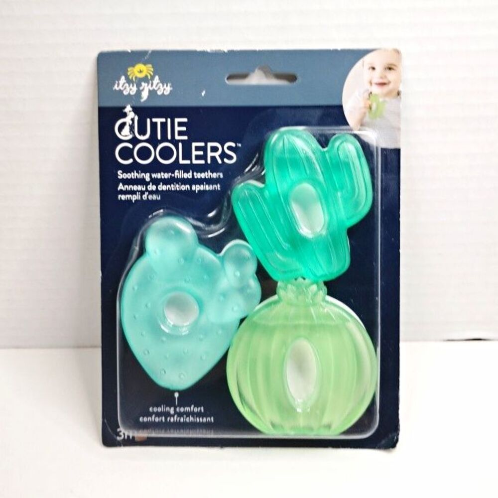 Itzy Ritzy Cutie Coolers Water-Filled Freezer Safe Cactus Teethers 3pk 3+M